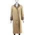 Beige Fabric Coat With Sheared Section Mink Liner- Size S