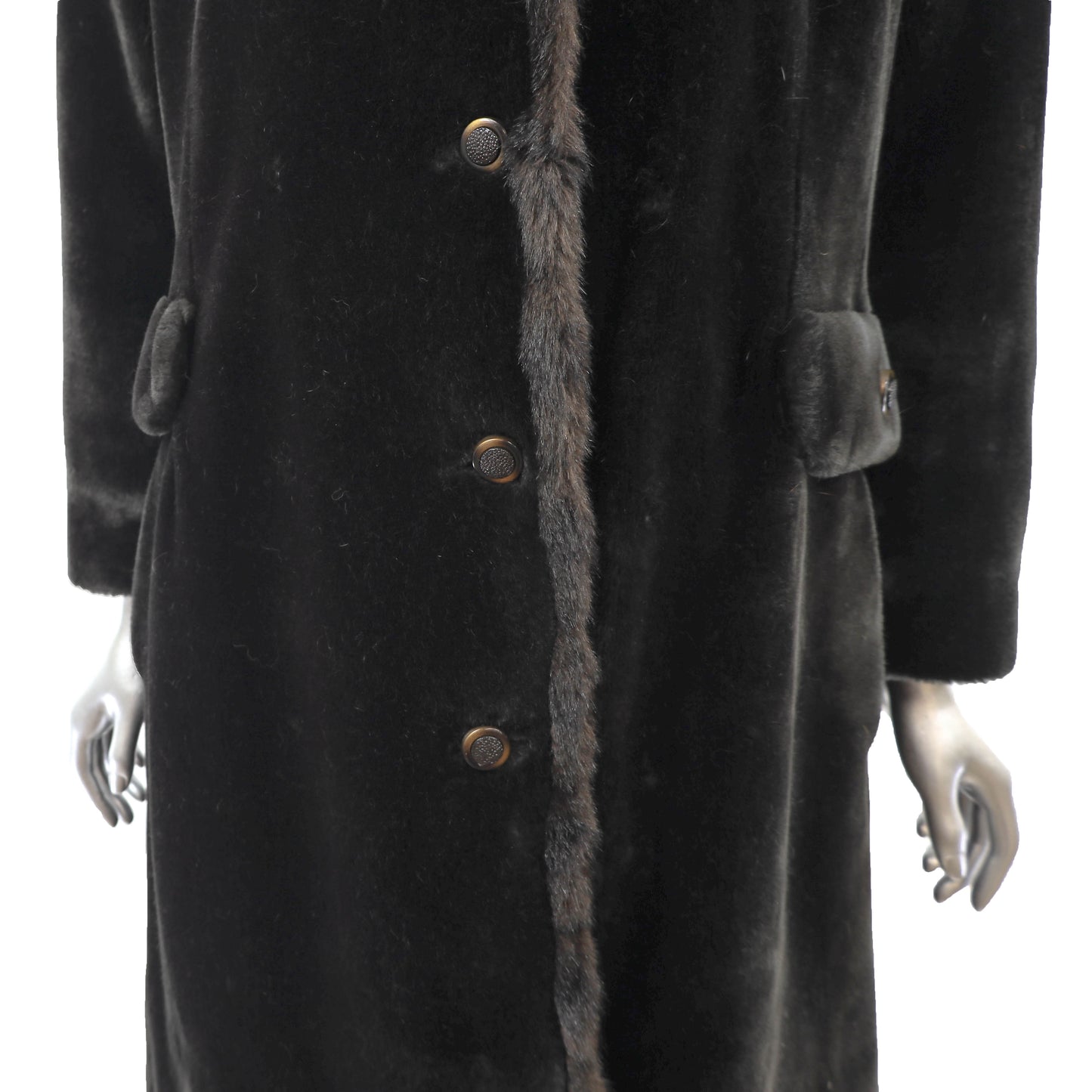 Saks Fifth Avenue Faux Fur Coat- Size M