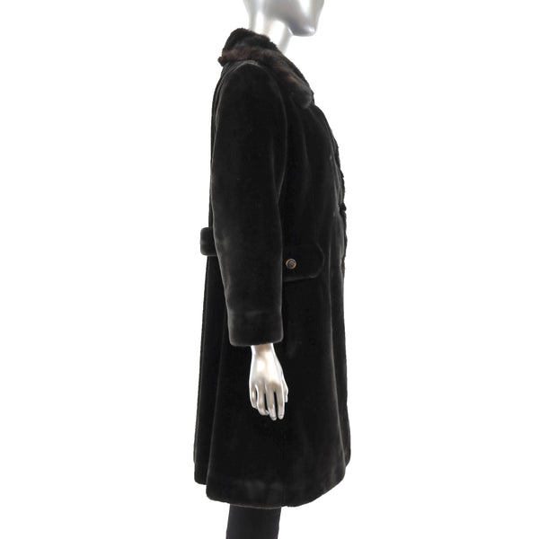 Saks Fifth Avenue Faux Fur Coat- Size M