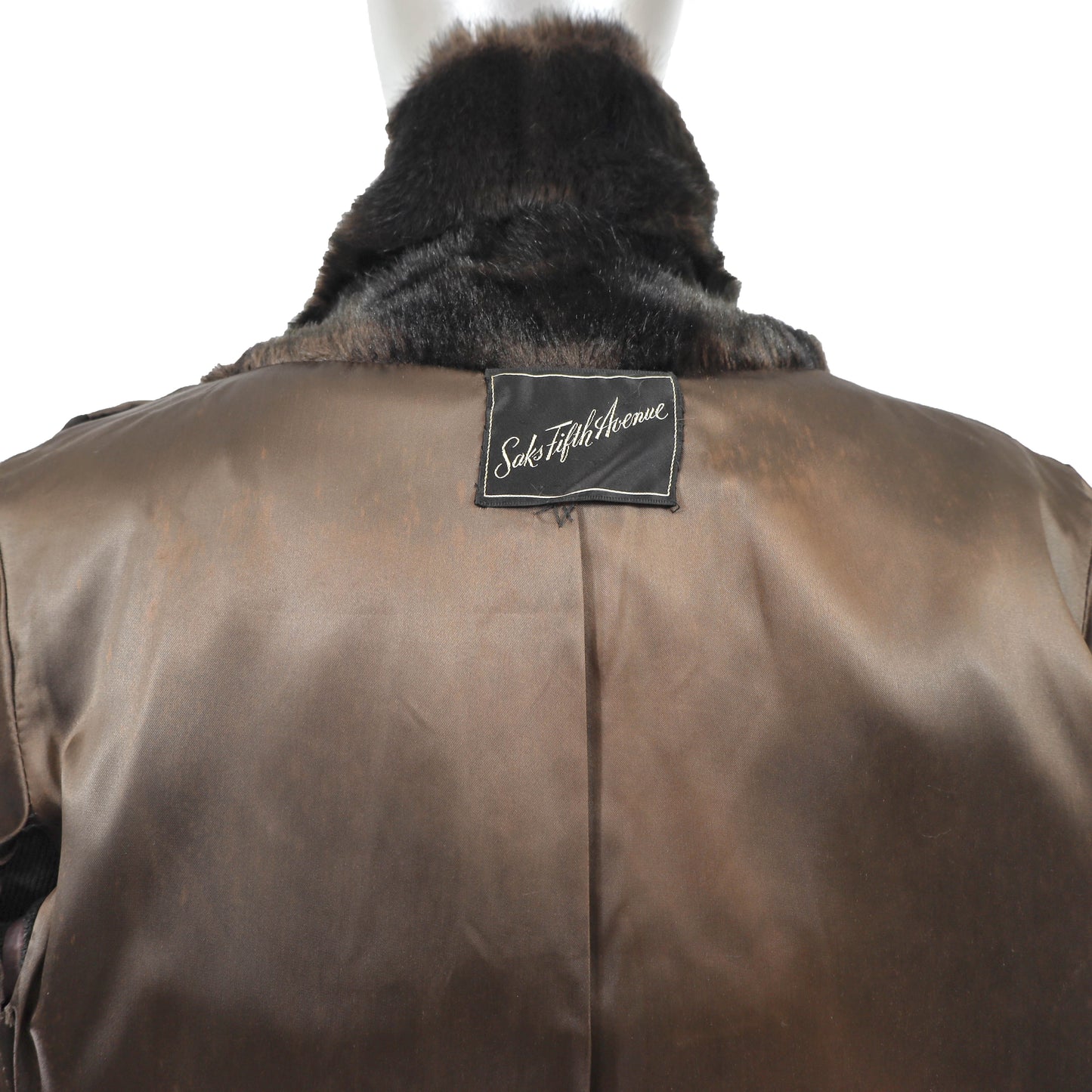 Saks Fifth Avenue Faux Fur Coat- Size M