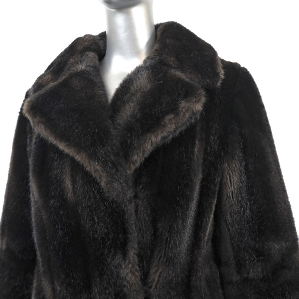 Faux Fur Coat- Size S