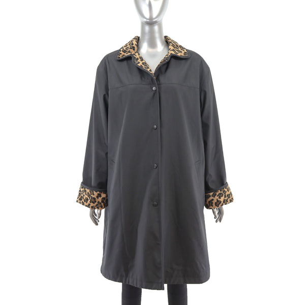 Reversible Faux Fur Coat- Size L