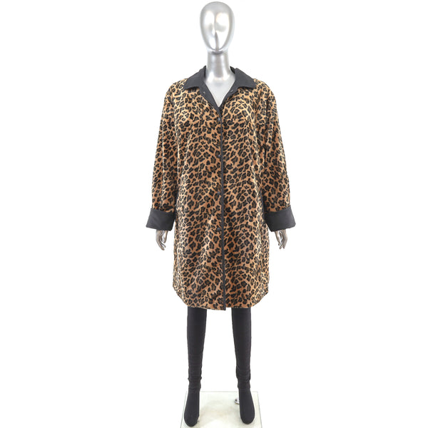 Reversible Faux Fur Coat- Size L