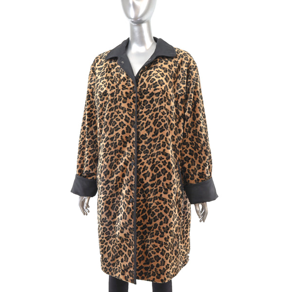 Reversible Faux Fur Coat- Size L