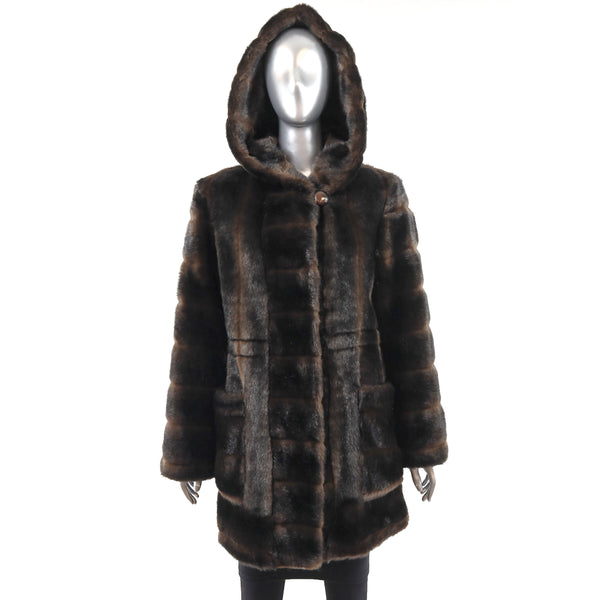 Faux Fur Coat- Size S