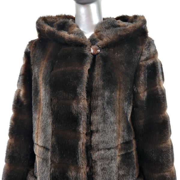 Faux Fur Coat- Size S