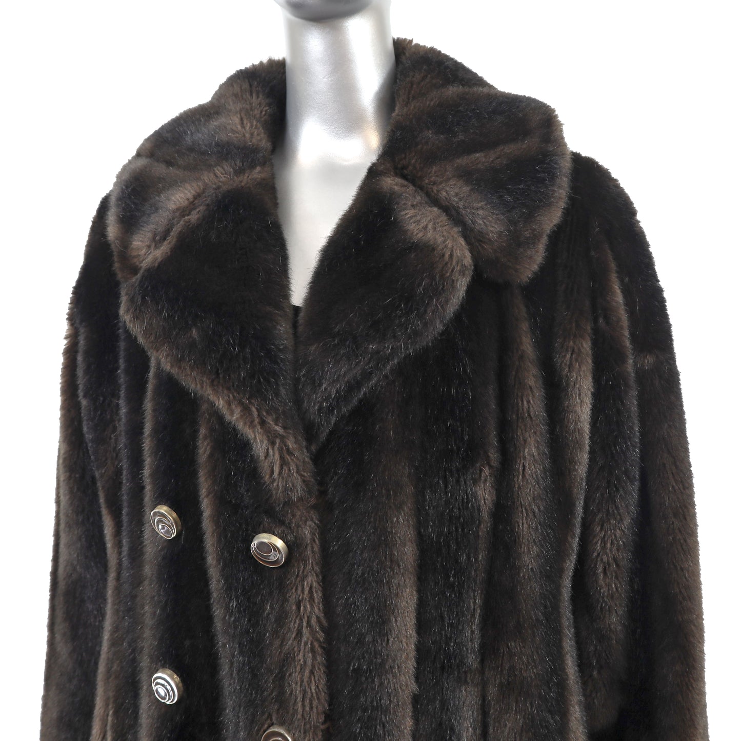 Faux Fur Coat- Size M