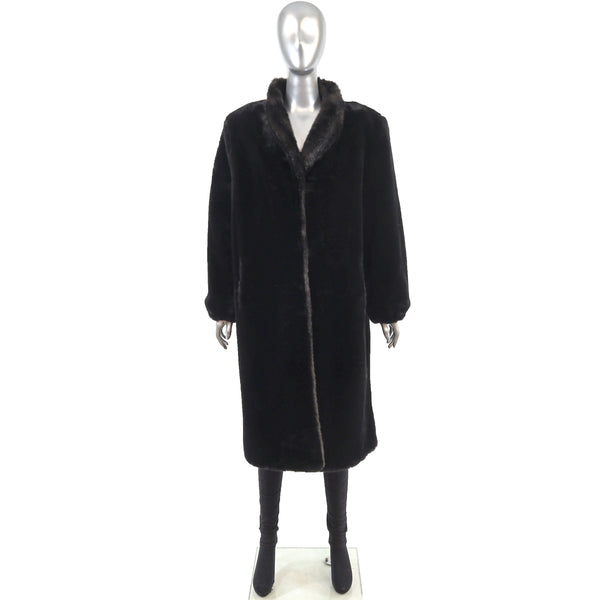 Faux Fur Coat- Size M