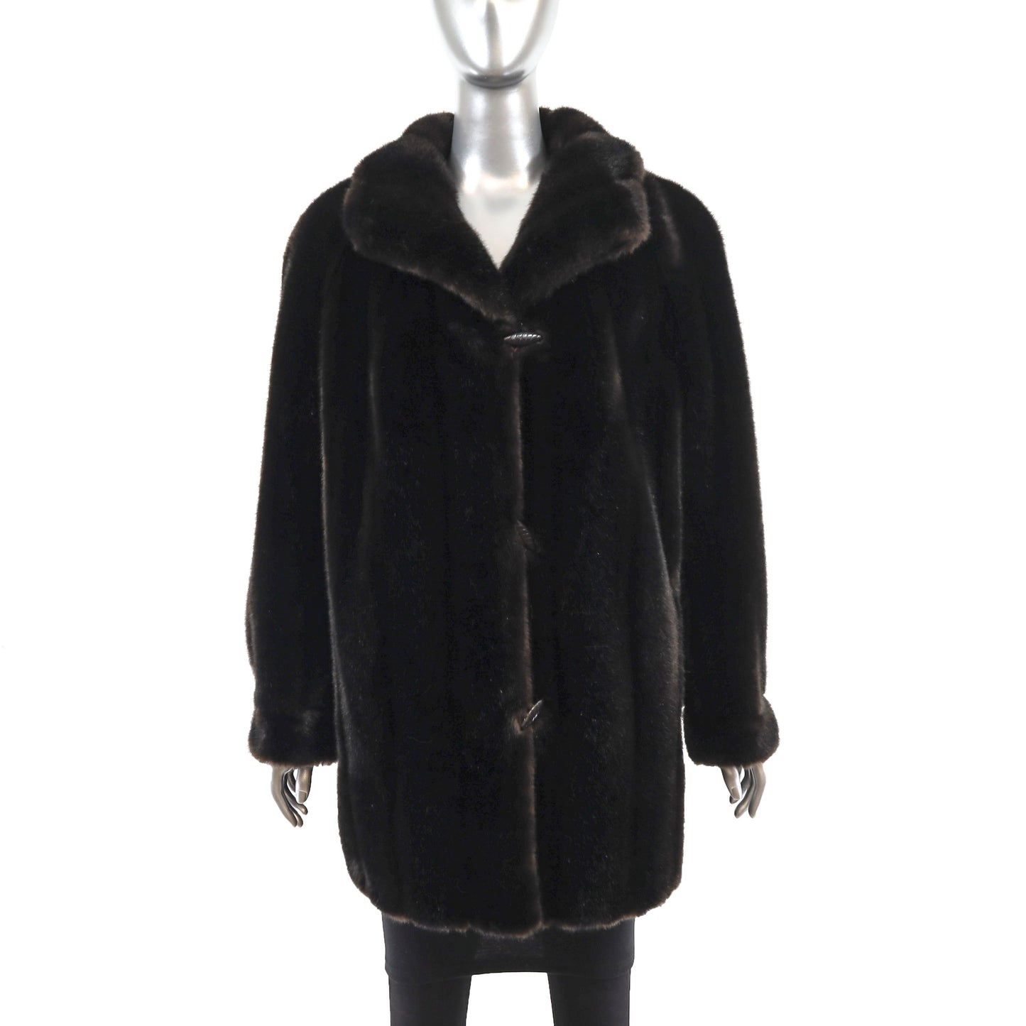 Faux Fur Coat- Size L