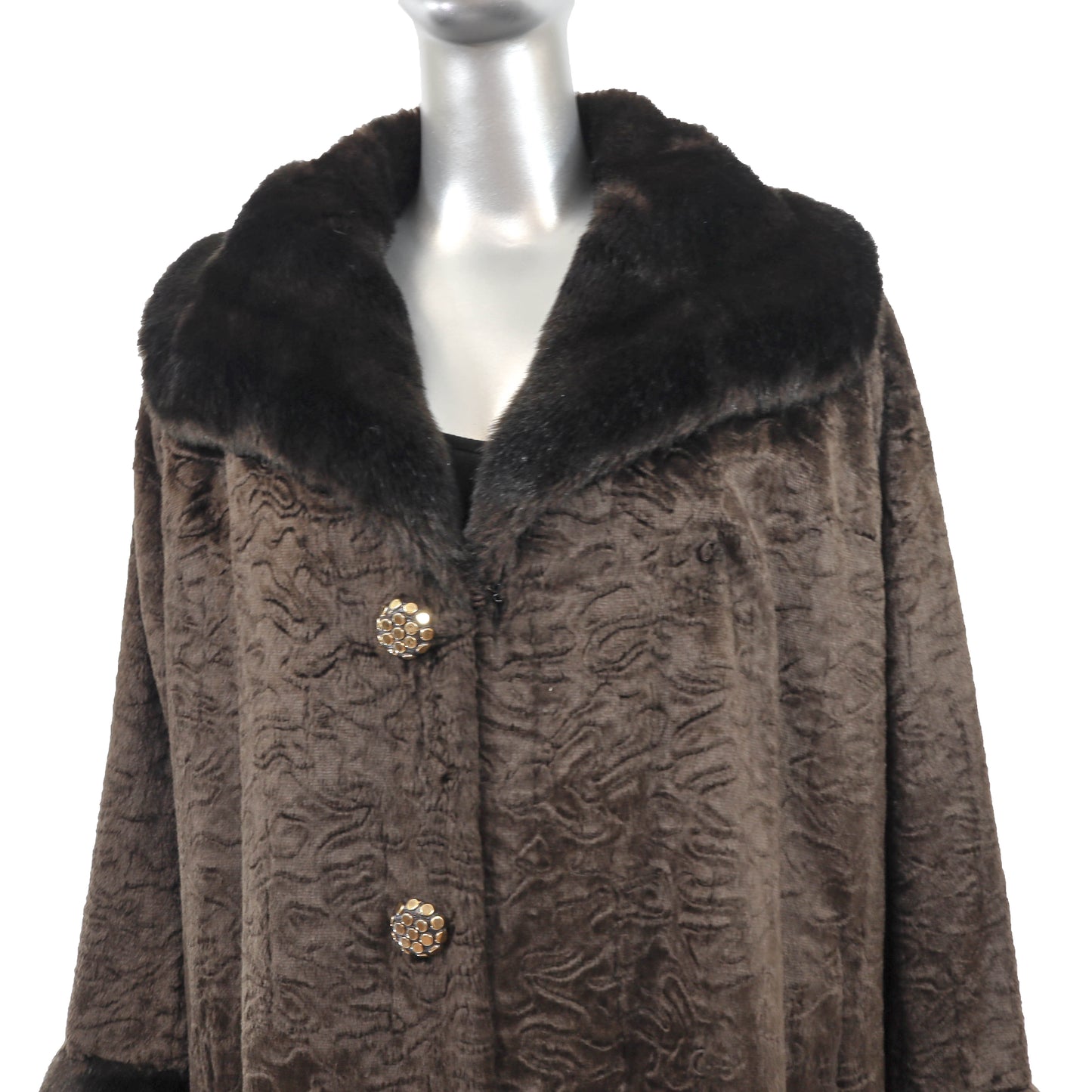 Faux Fur Coat- Size L