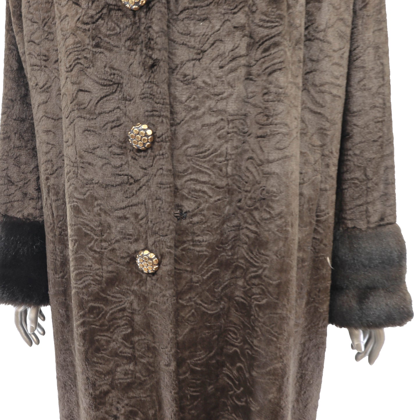Faux Fur Coat- Size L