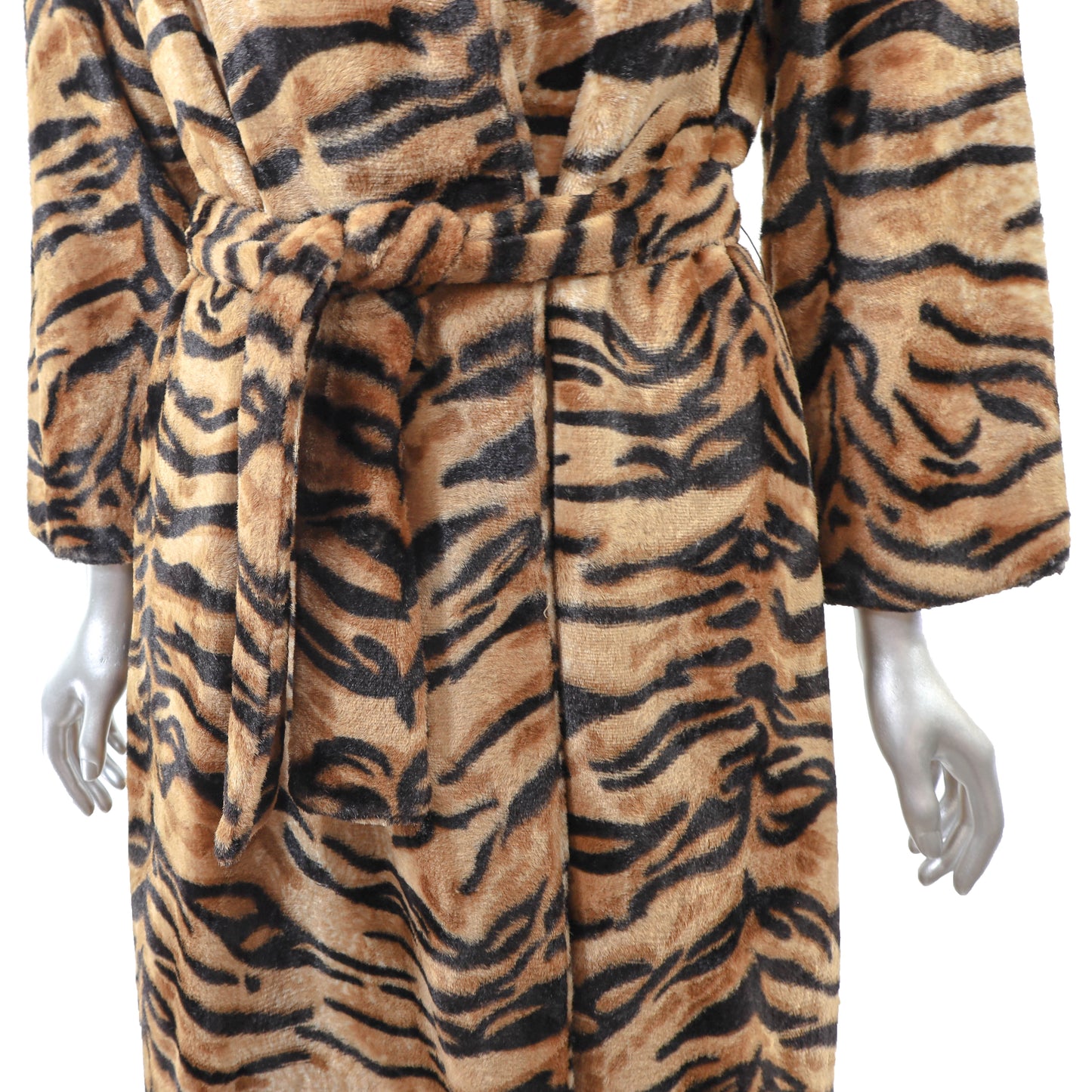 Animal Printed Faux Fur Coat- Size S