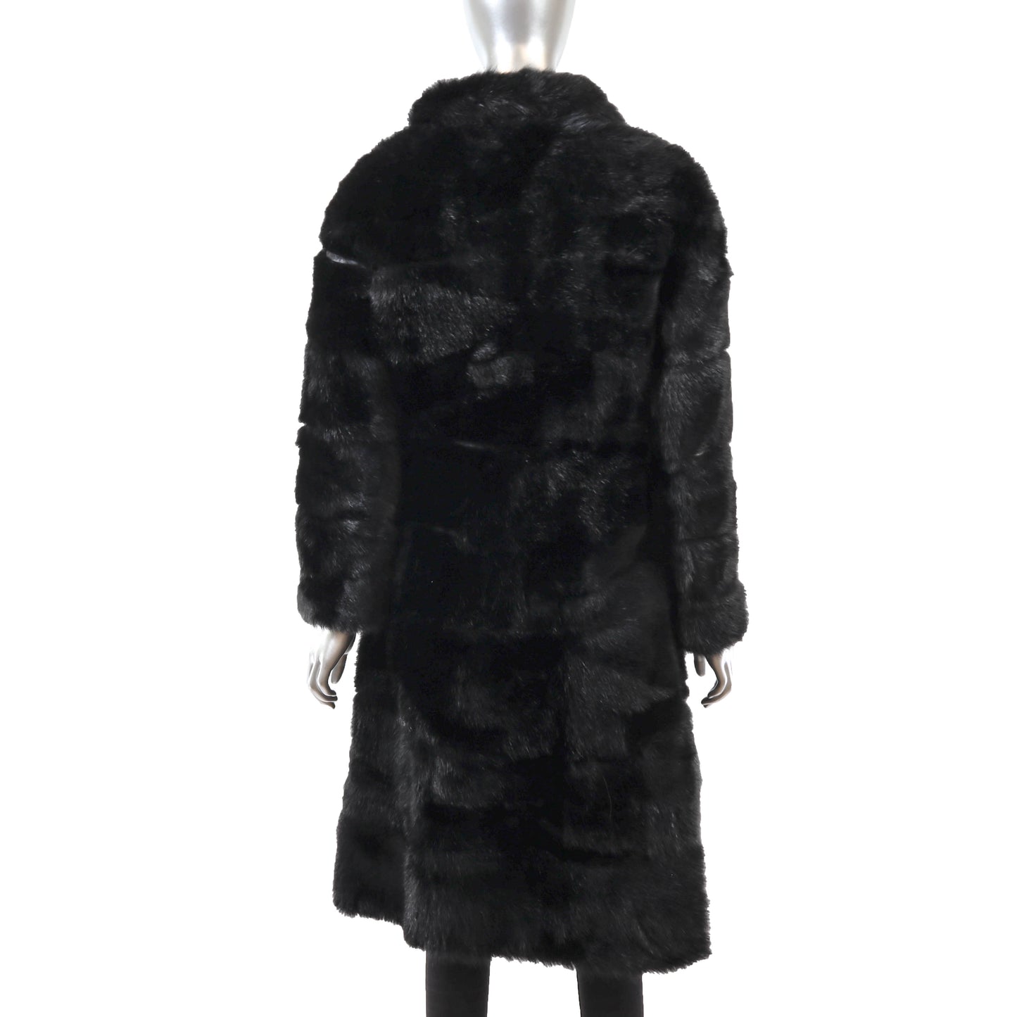 Black Faux Fur Coat- Size S