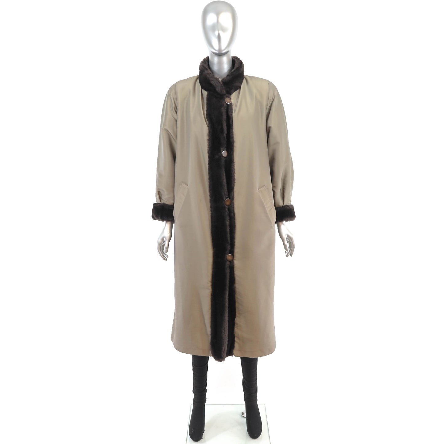 Faux Reversible Coat- Size M