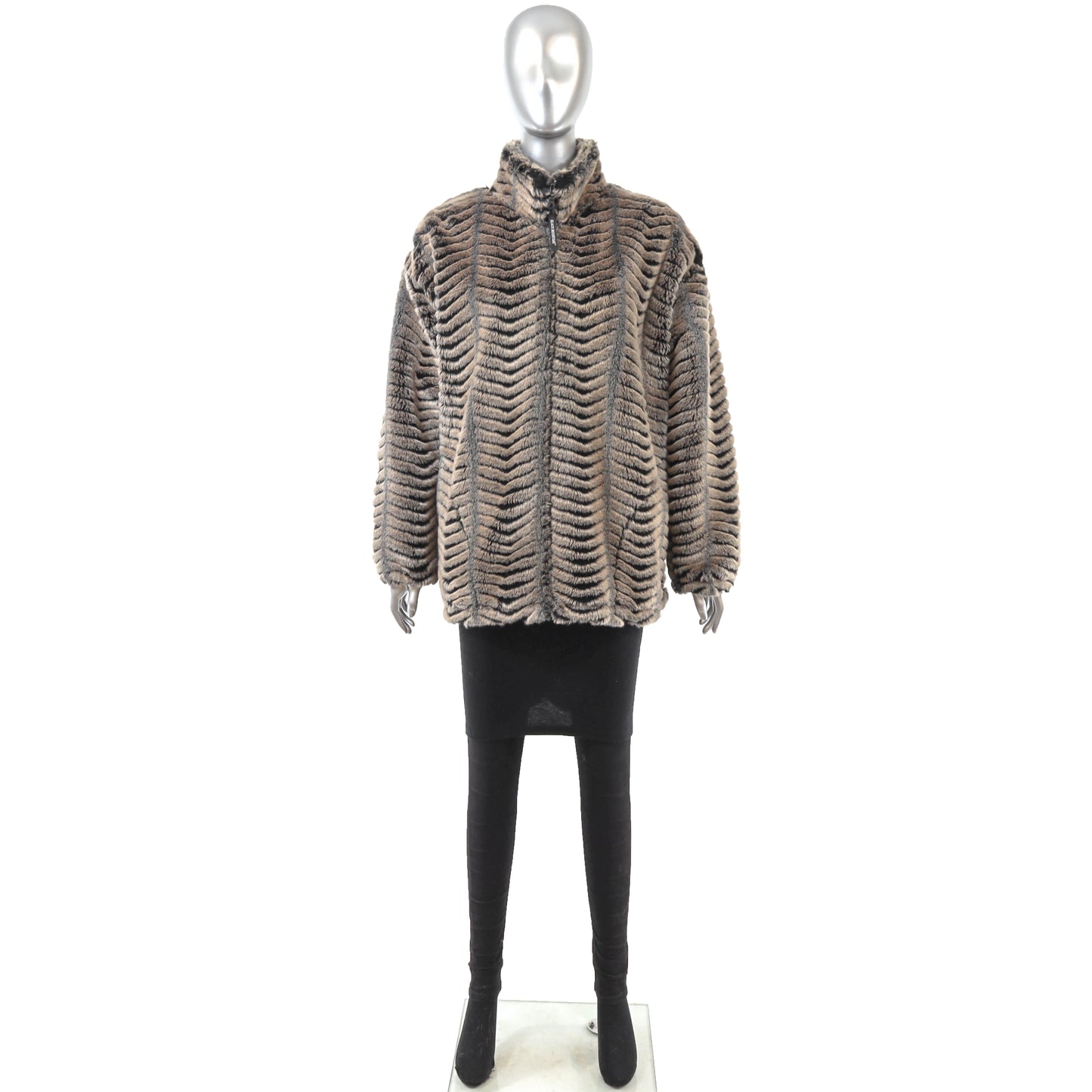 Faux Fur Jacket- Size L