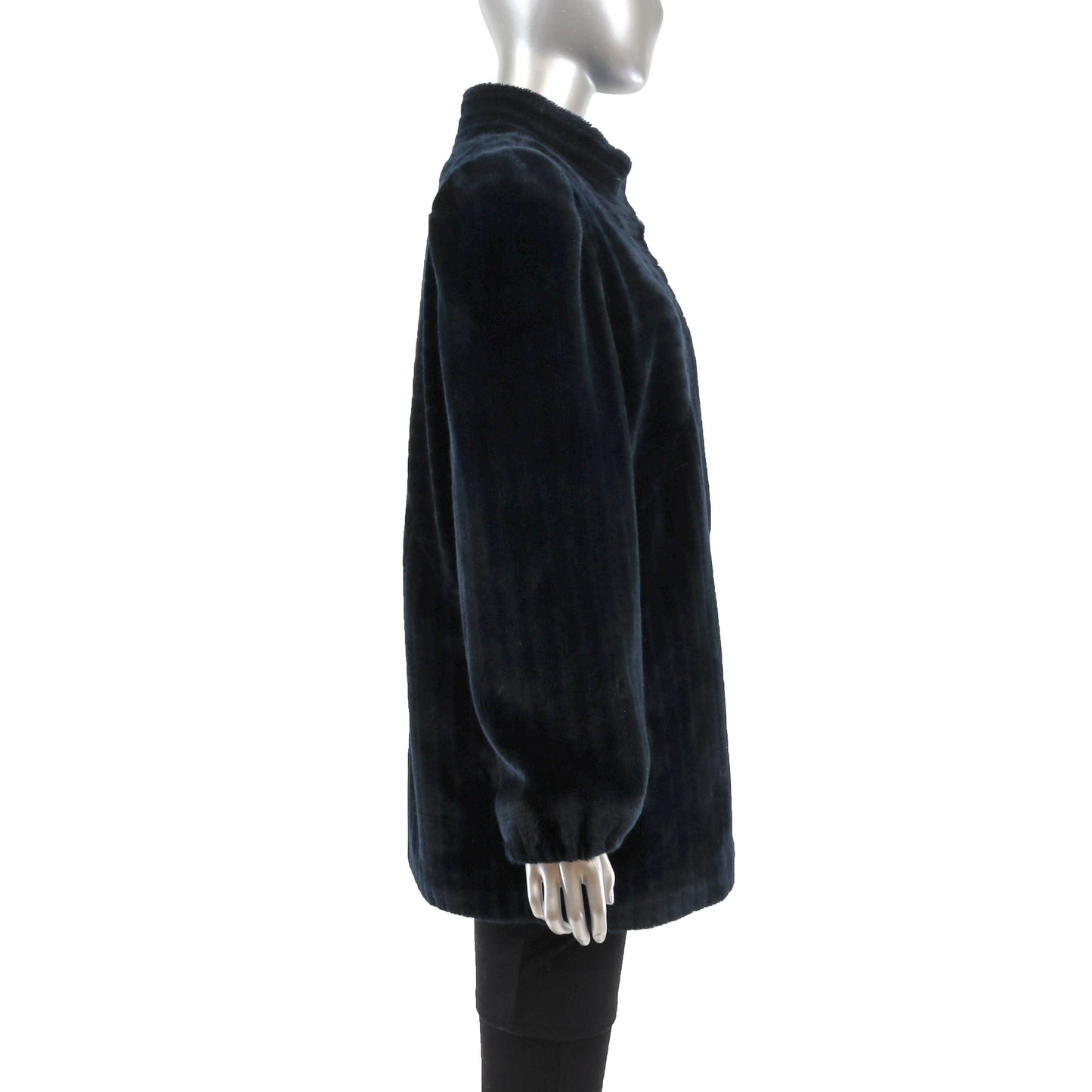 Dark Green Faux Fur Jacket- Size S