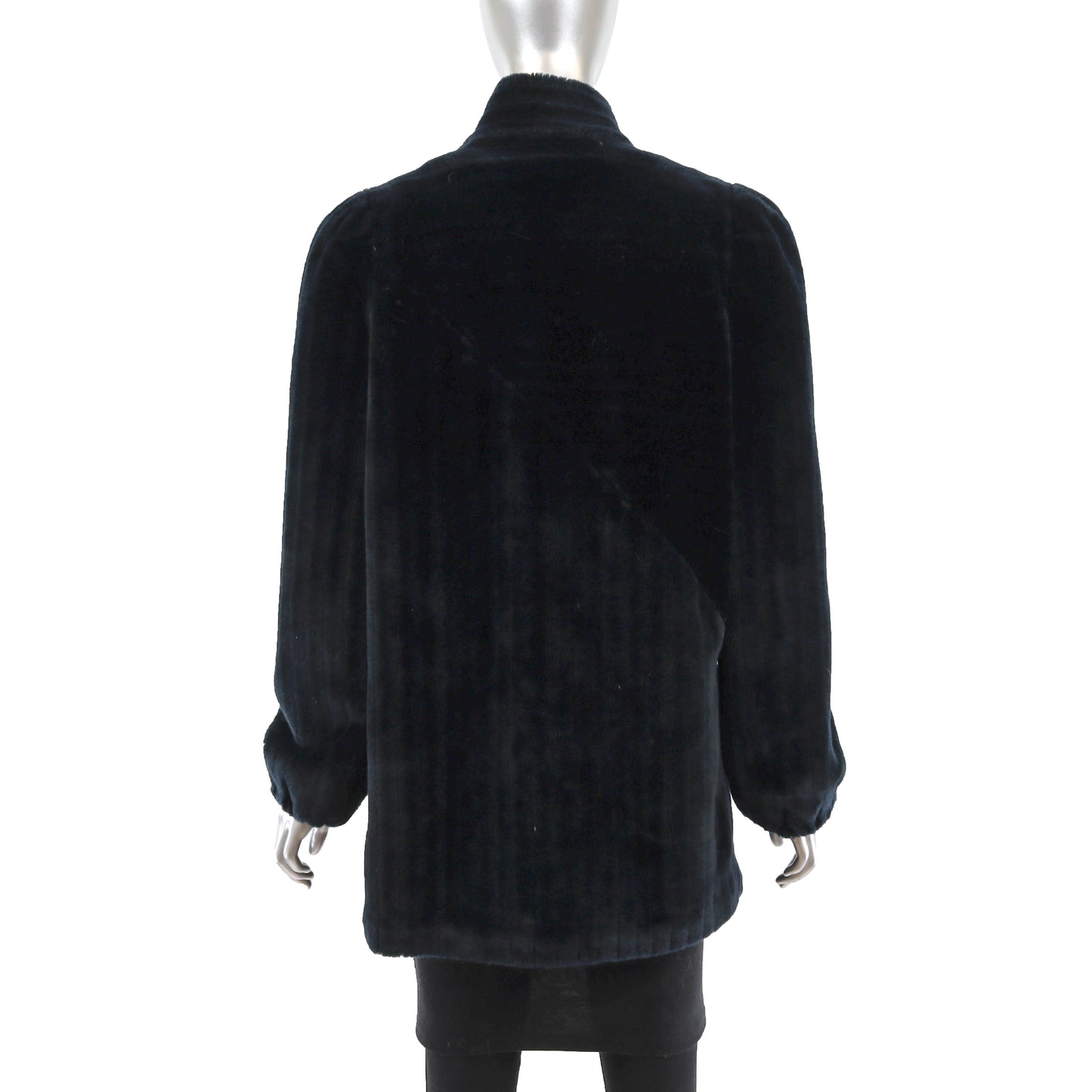Dark Green Faux Fur Jacket- Size S