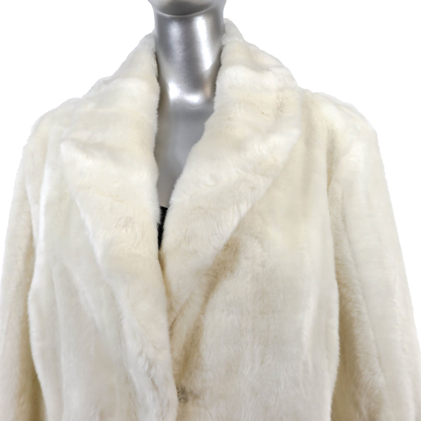 White Faux Jacket- Size L