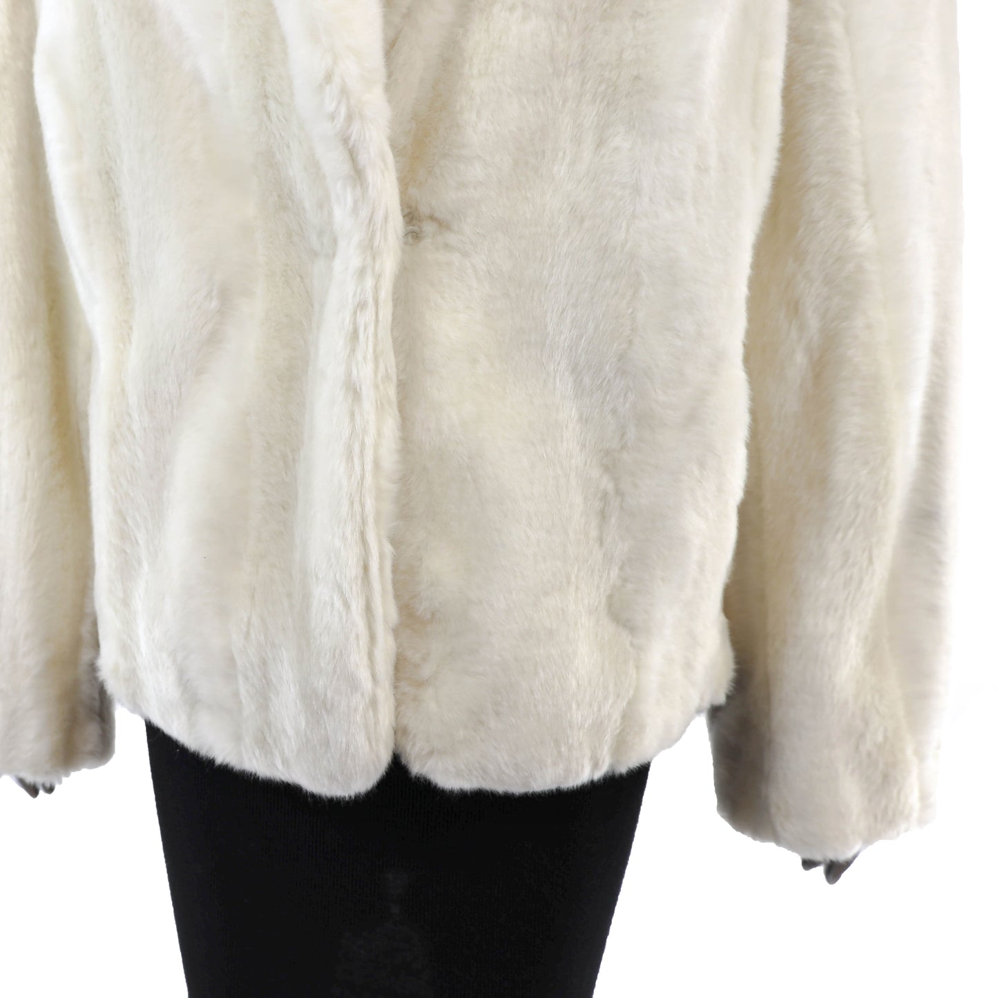 White Faux Jacket- Size L