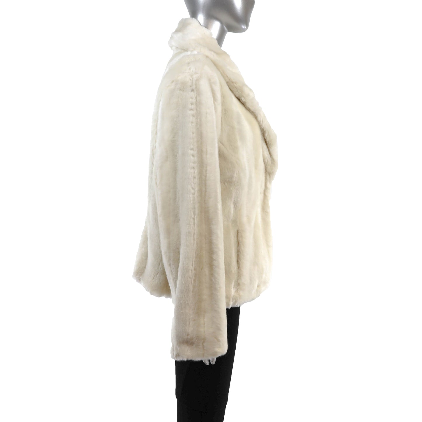 White Faux Jacket- Size L