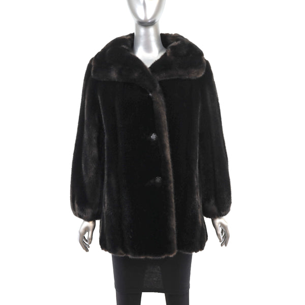 Faux Fur Jacket- Size L