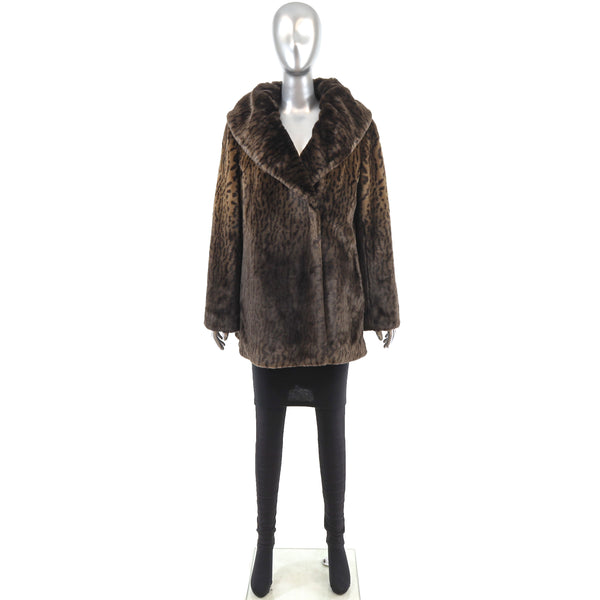 Faux Fur Jacket- Size M