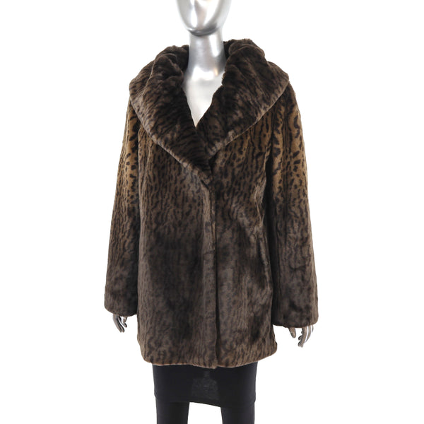 Faux Fur Jacket- Size M