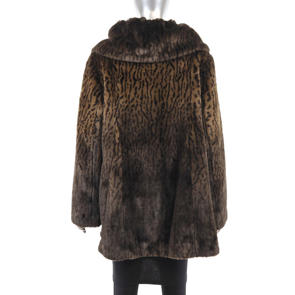 Faux Fur Jacket- Size M