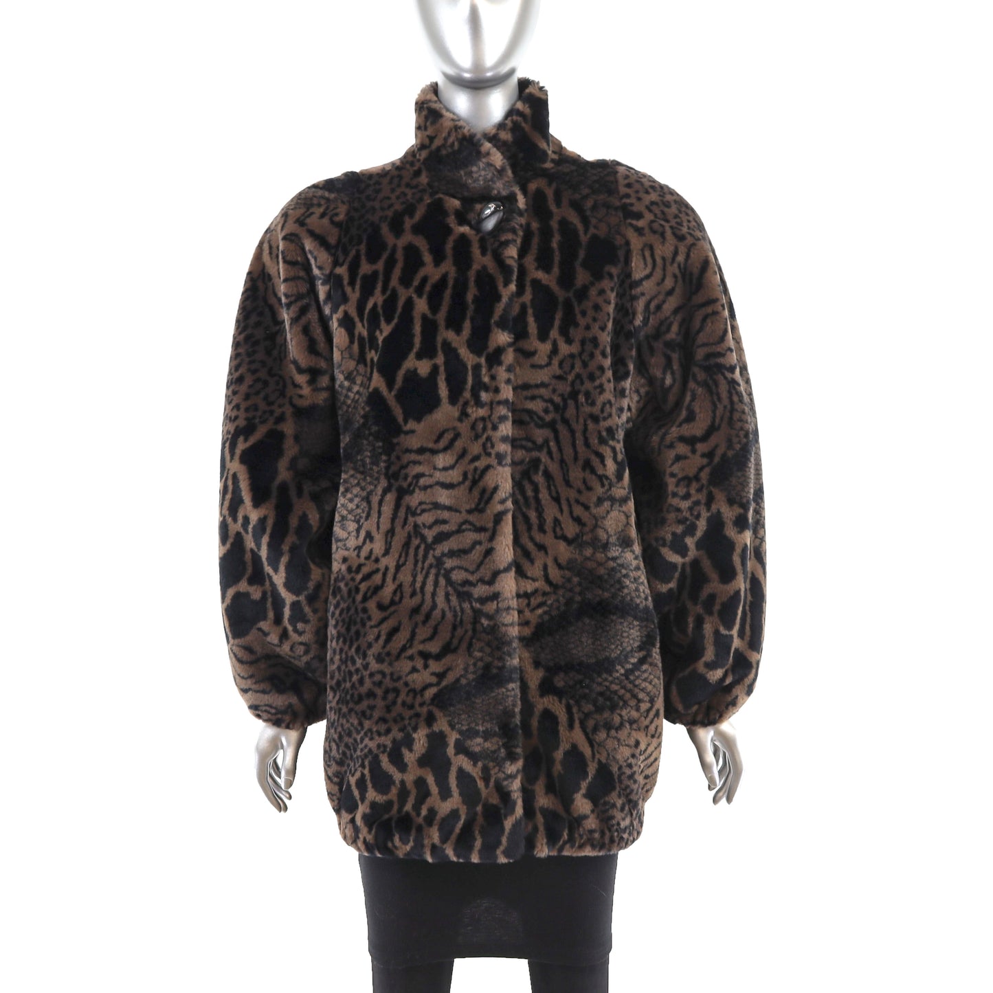 Faux Fur Jacket- Size M