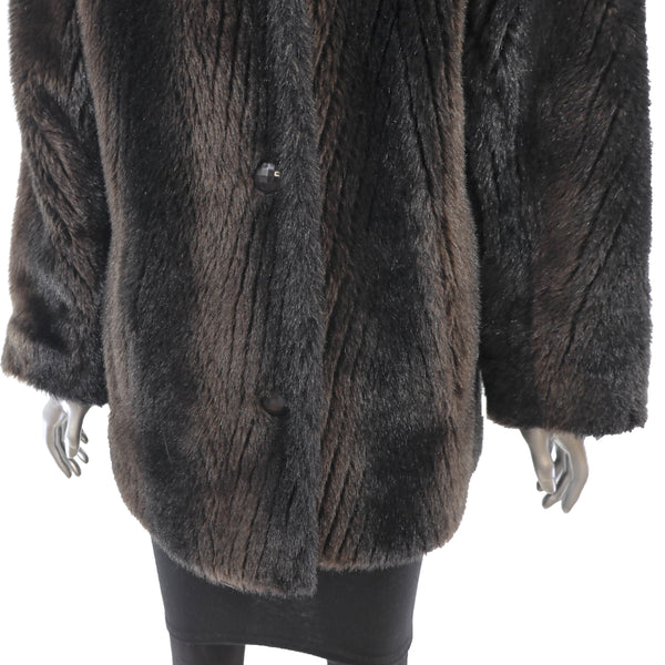 Faux Fur Jacket- Size L