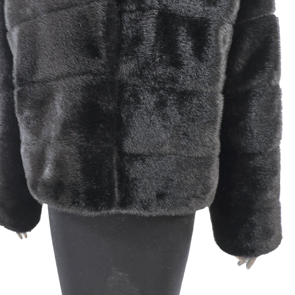 Hooded Faux Fur Jacket- Size XL