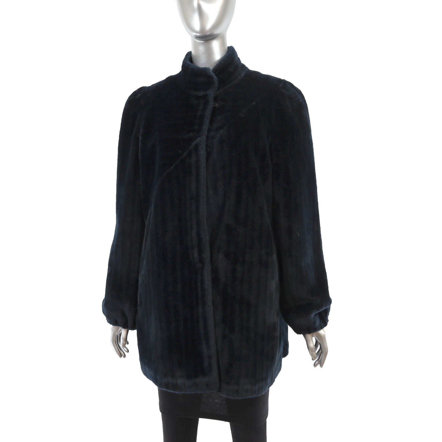 Dark Green Faux Fur Jacket- Size S