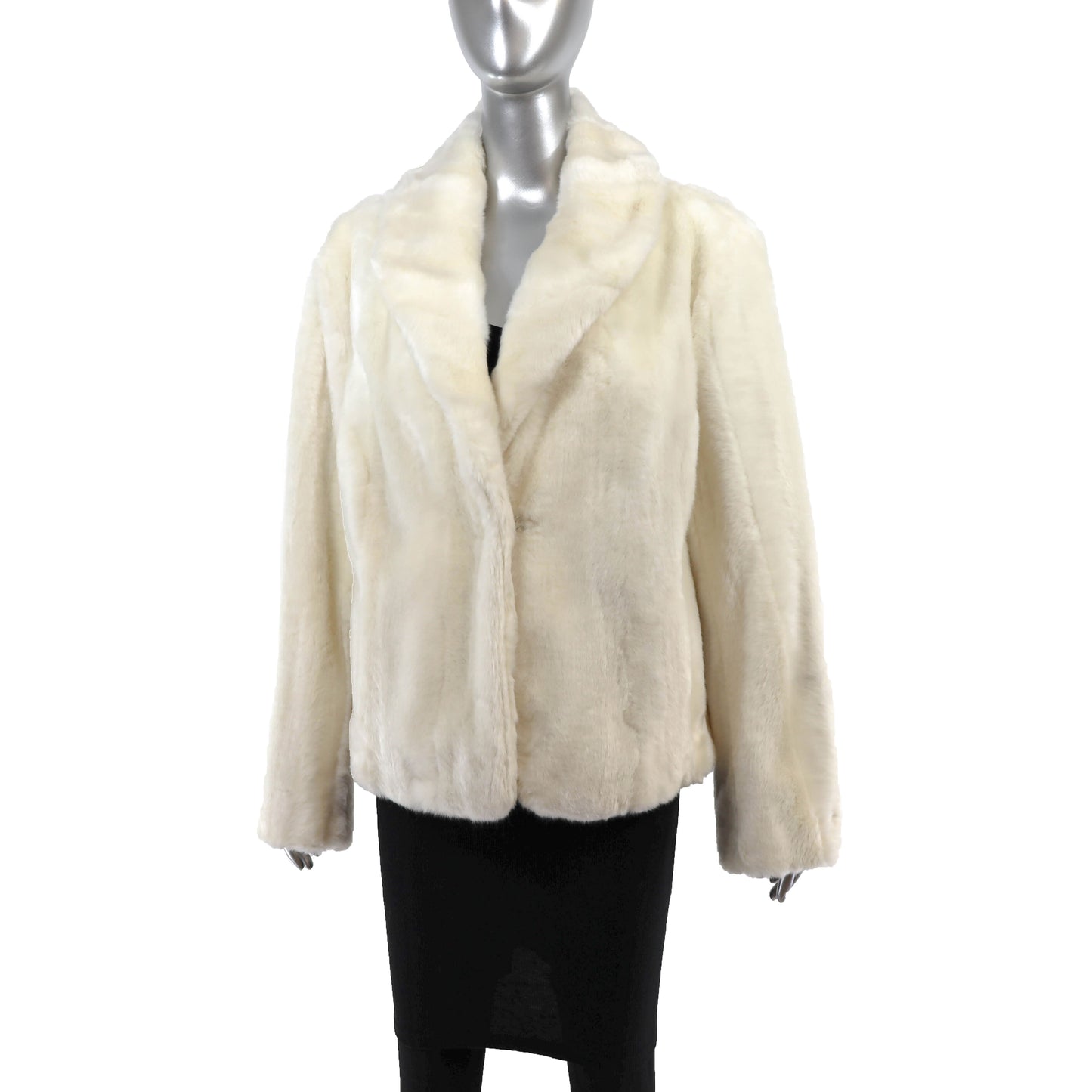 White Faux Jacket- Size L