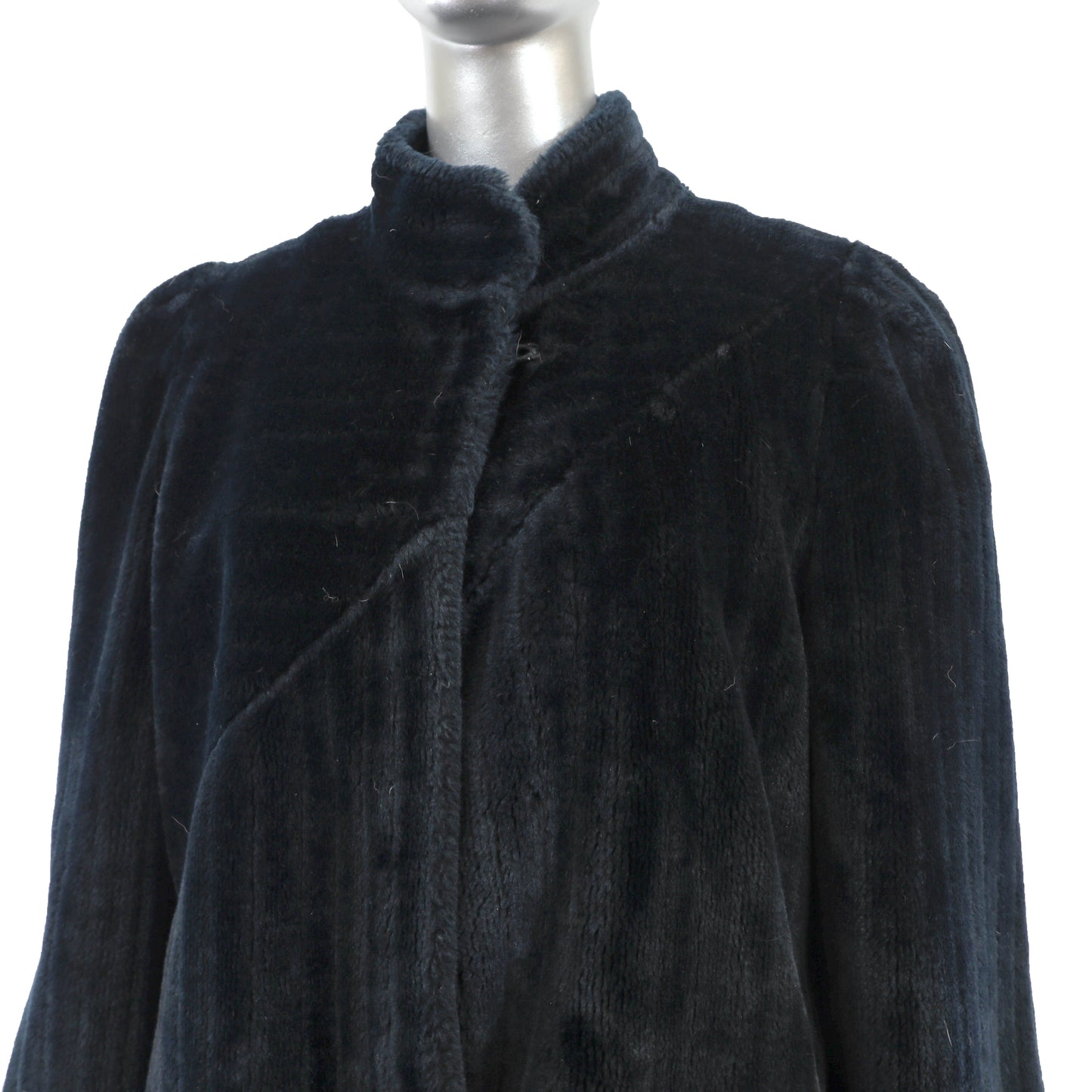 Dark Green Faux Fur Jacket- Size S
