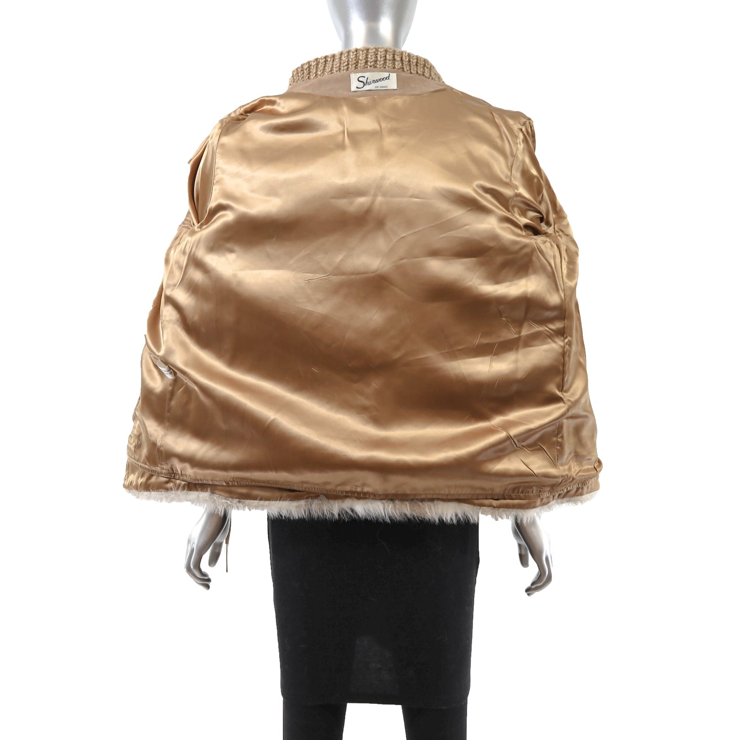 Brown Faux Fur Jacket with Removable Vest- Size M