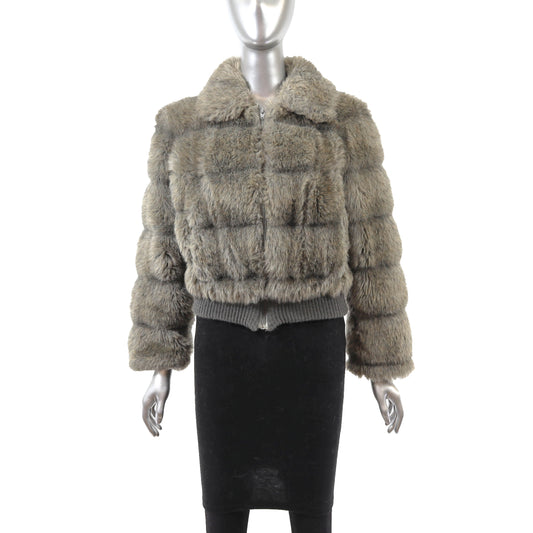 Faux Fur Jacket- Size XS