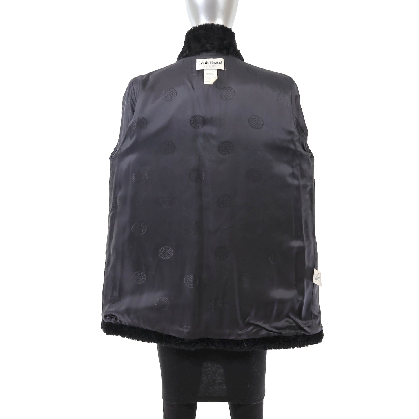 Louis Feraud Black Faux Fur Jacket- Size M