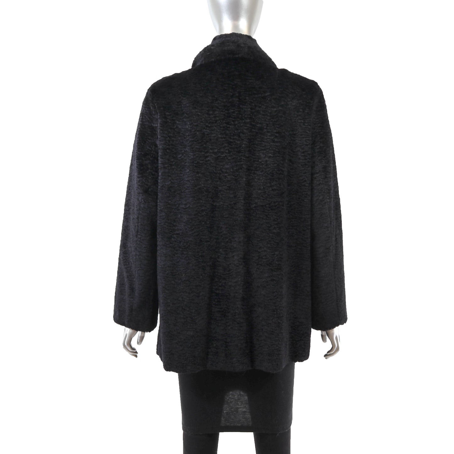 Louis Feraud Black Faux Fur Jacket- Size M