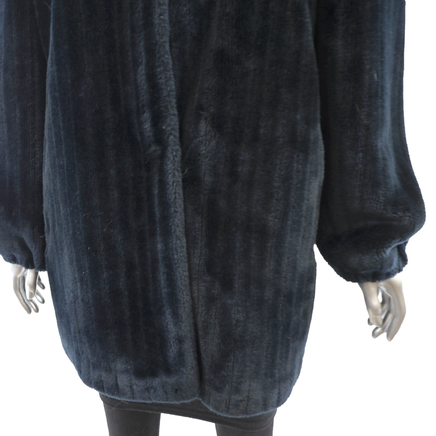 Dark Green Faux Fur Jacket- Size S