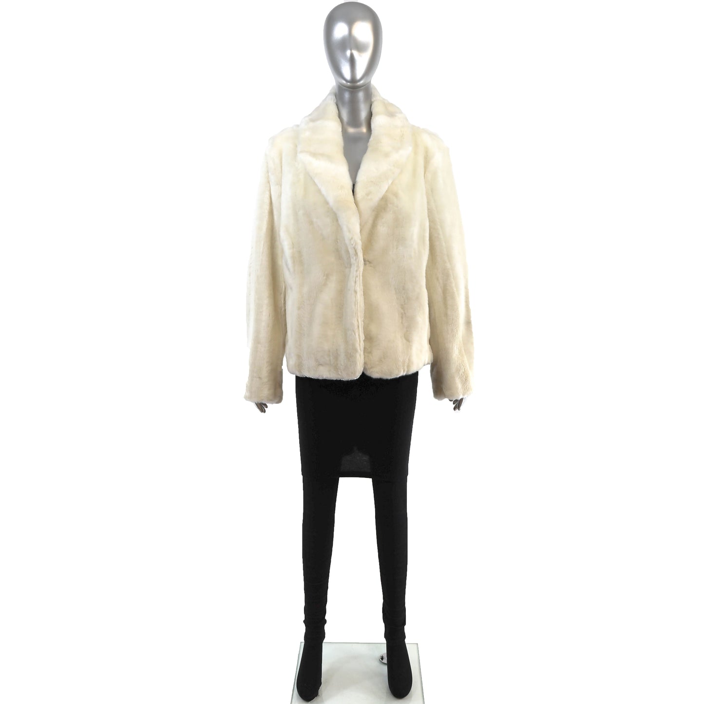 White Faux Jacket- Size L