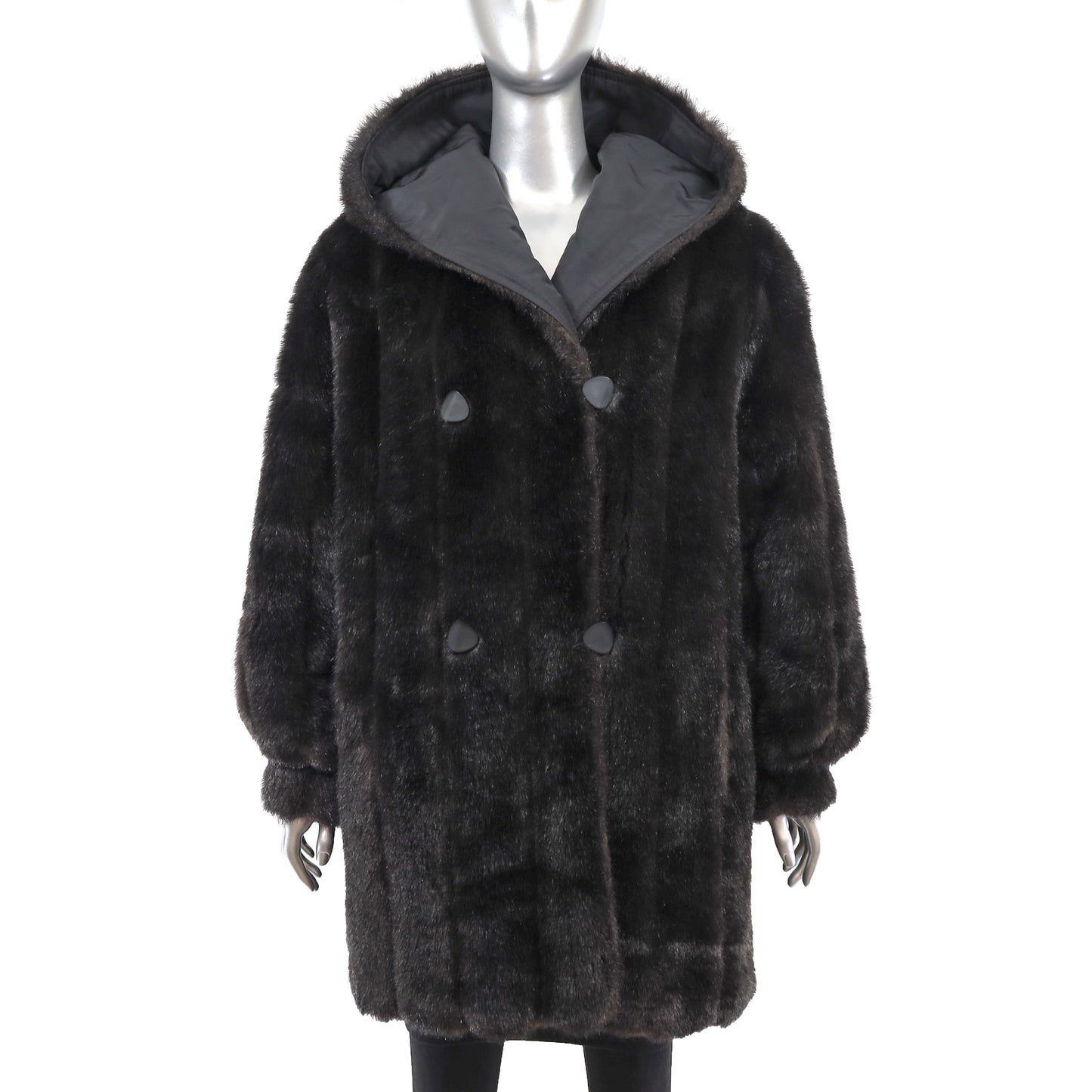 Faux Fur Stroller Reversible to Taffeta- Size M