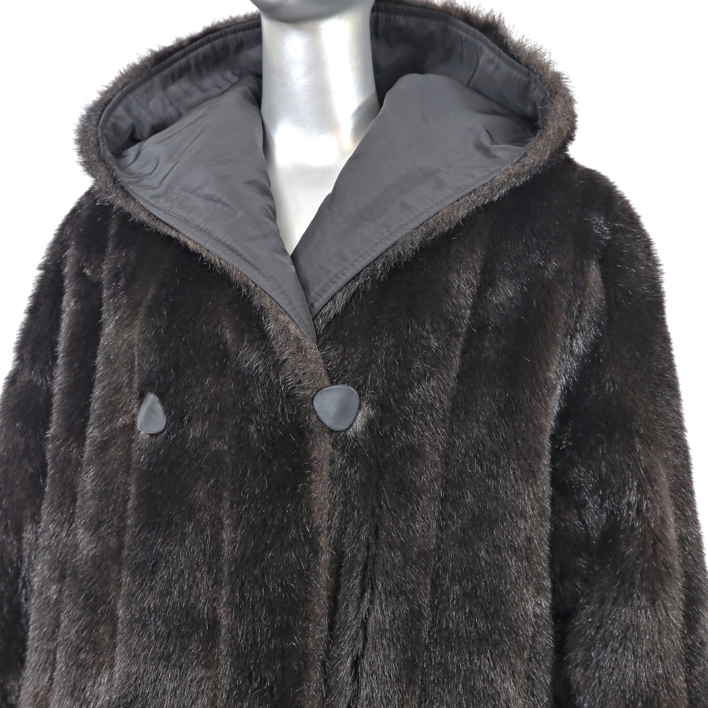 Faux Fur Stroller Reversible to Taffeta- Size M