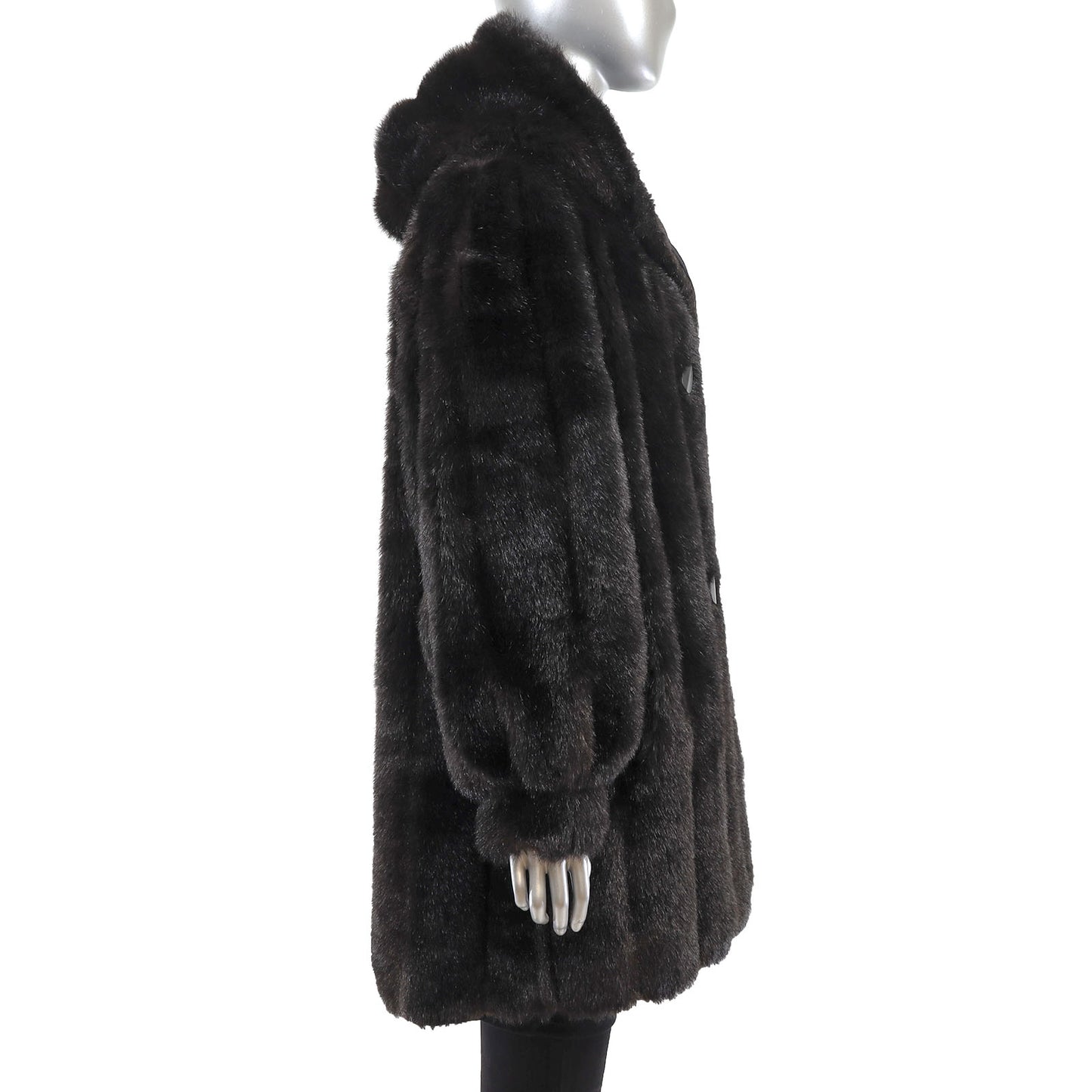 Faux Fur Stroller Reversible to Taffeta- Size M