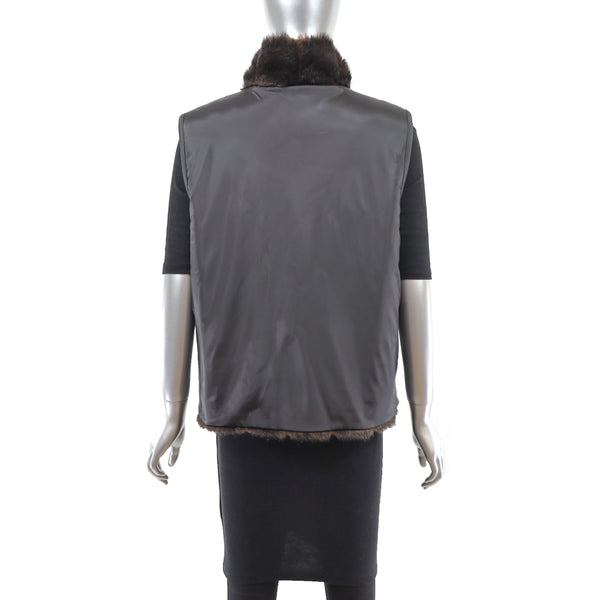 Faux Fur Reversible Vest- Size M