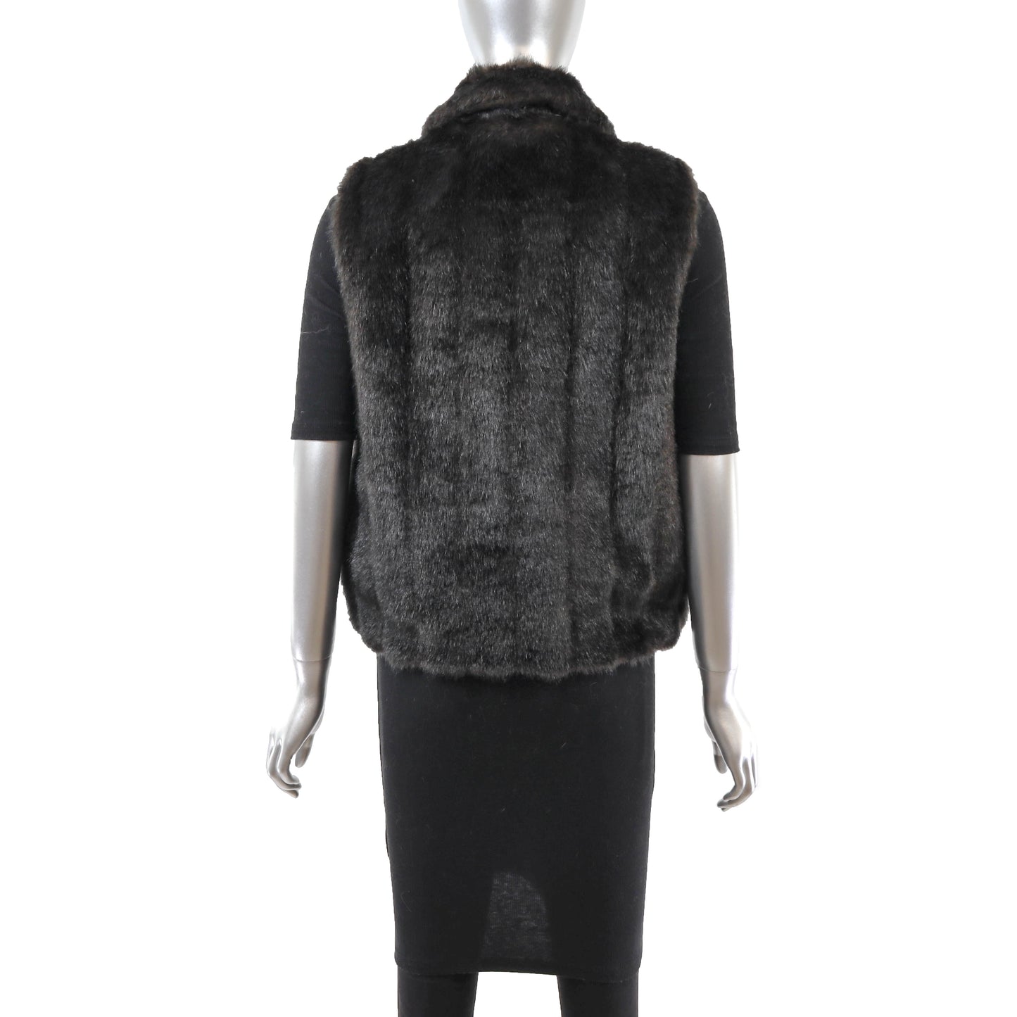 Brown Reversible Faux Fur Vest- Size S