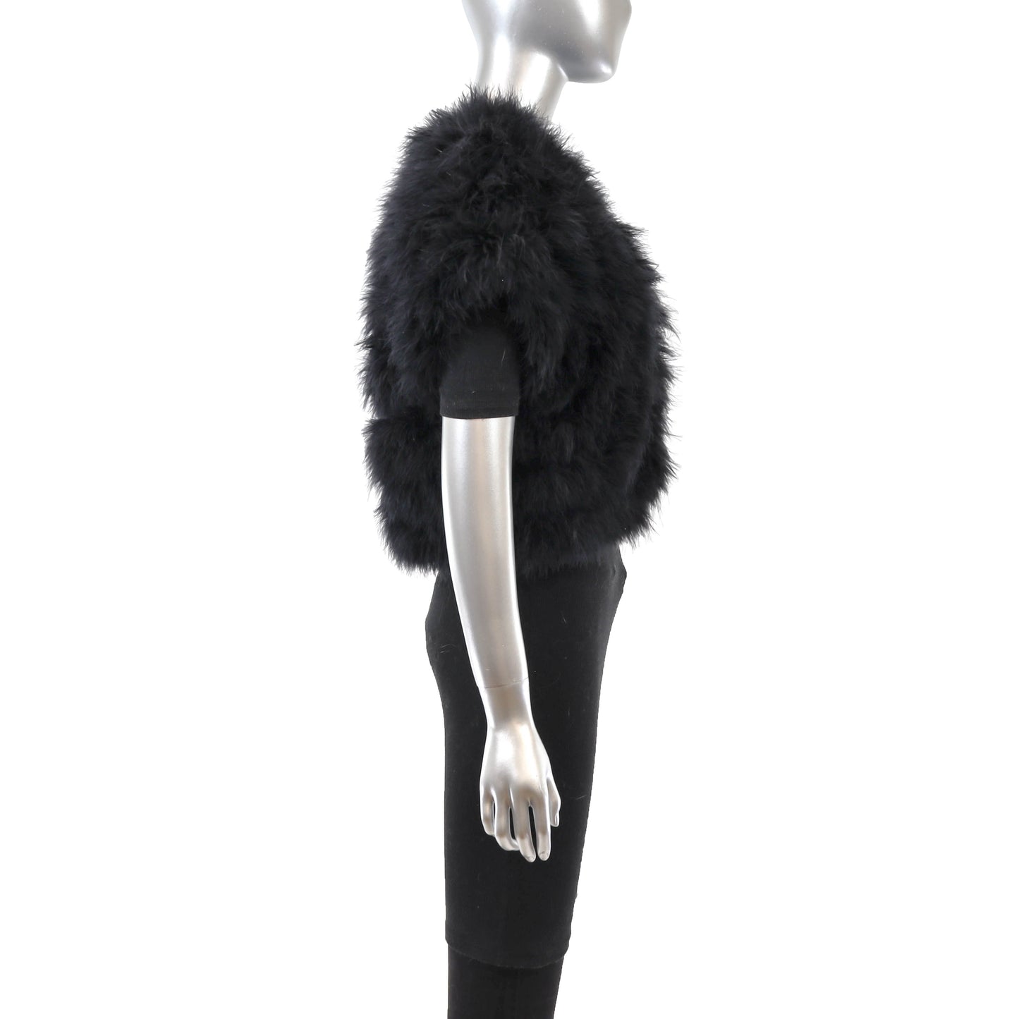 Black Feather Vest- Size S