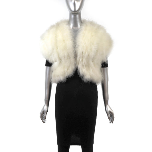 White Feather Vest- Size XS