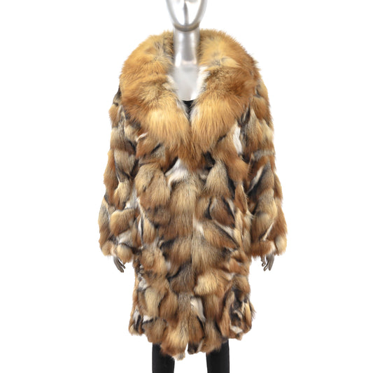 Red Section Fox Coat- Size M