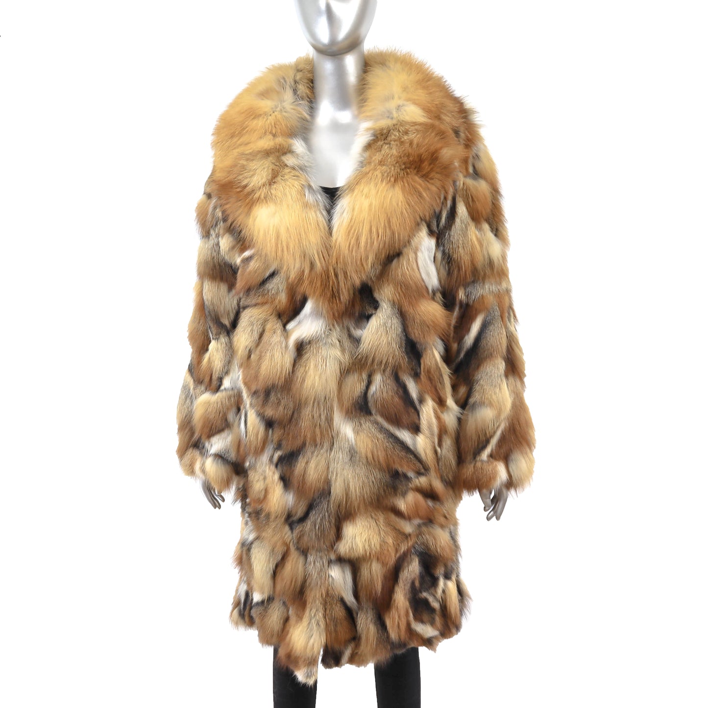 Red Section Fox Coat- Size M
