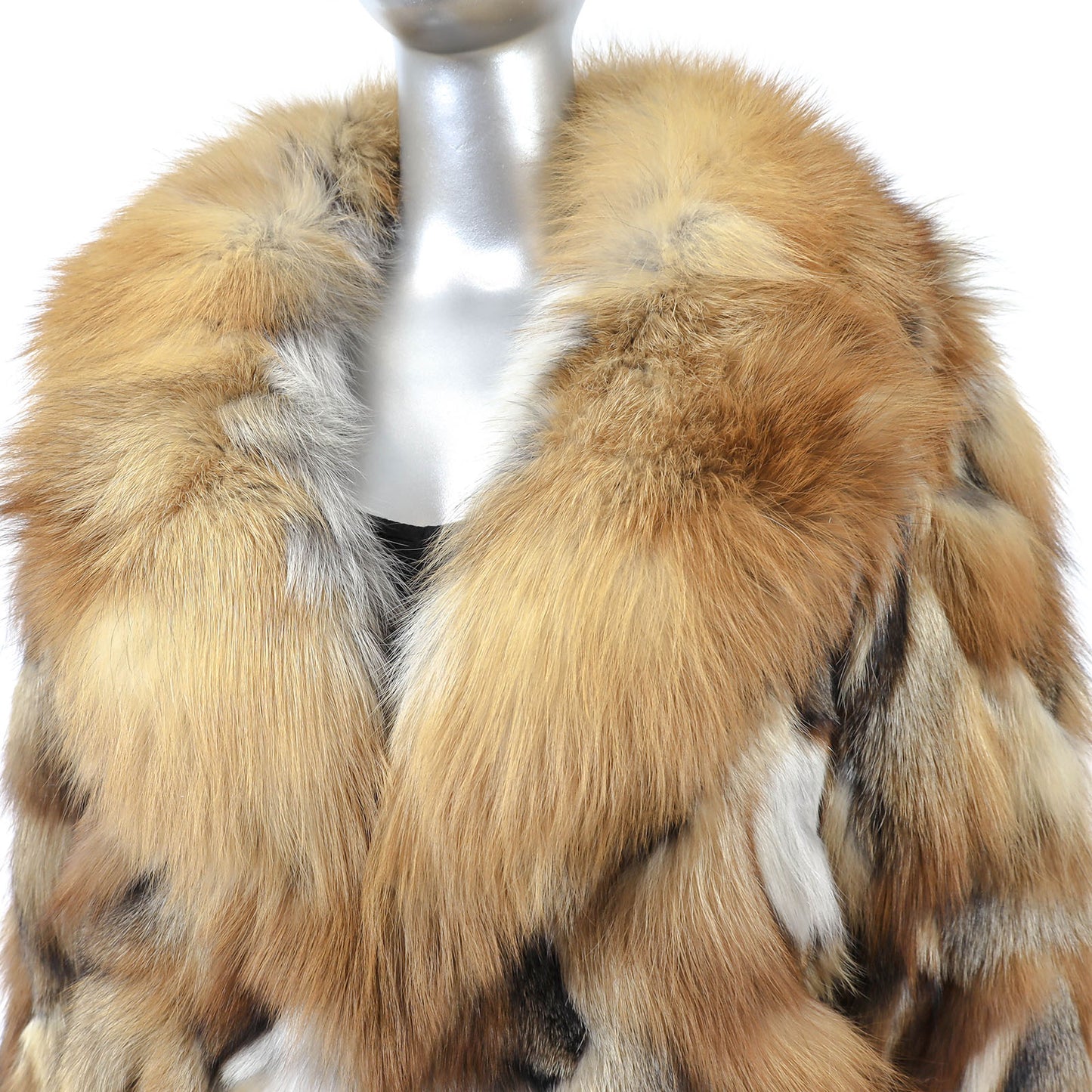Red Section Fox Coat- Size M